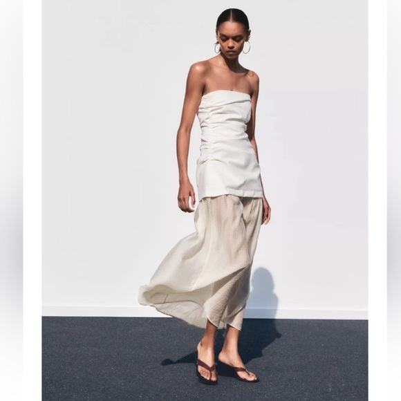 Zara Dresses & Skirts - NWT Zara 3152/373/712 Strapless Combination Midi Maxi Dress S